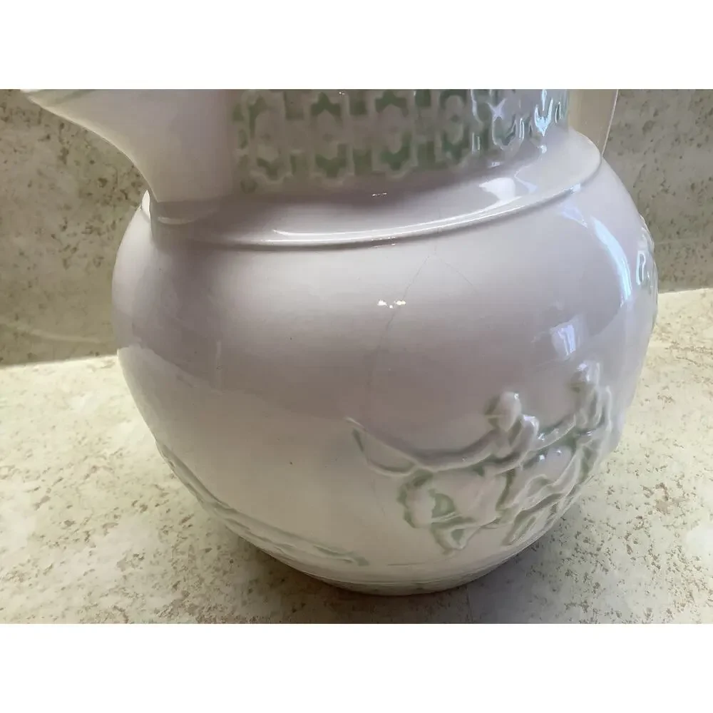 Vintage Wedgwood Pitcher With Embossed Fox Hunting Scene
